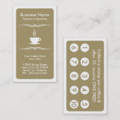 Mod-Coffeesektkarte Treuekarte (Vorne/Hinten)