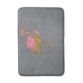 Mod Colorful Summer Flamingo Chic Modern Grau Badematte (Vorderseite Vertikal)