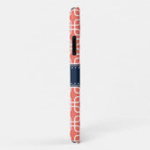 Mod Coral Pattern Navy Quarz Monogramm Case-Mate iPhone Hülle (Hinten/Rechts)