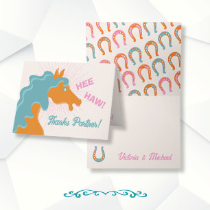 Mod Cowboy Western Horse Vielen Dank Dankeskarte