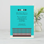 Mod Crib-Einladung Einladung (Stehend Vorderseite)