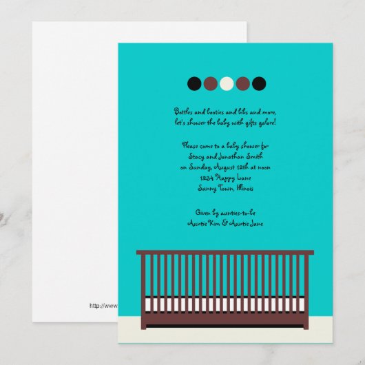 Mod Crib-Einladung Einladung (Vorne/Hinten)