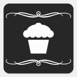 Mod cupcake quadratischer aufkleber