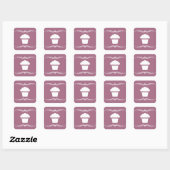 Mod cupcake quadratischer aufkleber (Blatt)