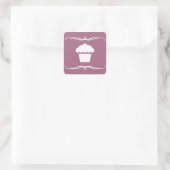 Mod cupcake quadratischer aufkleber (Tasche)