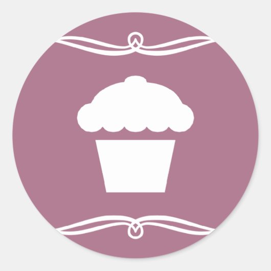 Mod cupcake runder aufkleber (Vorderseite)