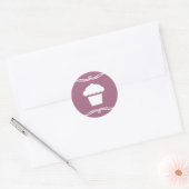 Mod cupcake runder aufkleber (Umschlag)