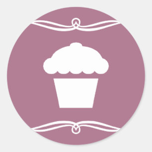 Mod cupcake runder aufkleber