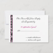 Mod Damask rosa Rsvp-Karten Standard 3,5 x 5 RSVP Karte (Rückseite)