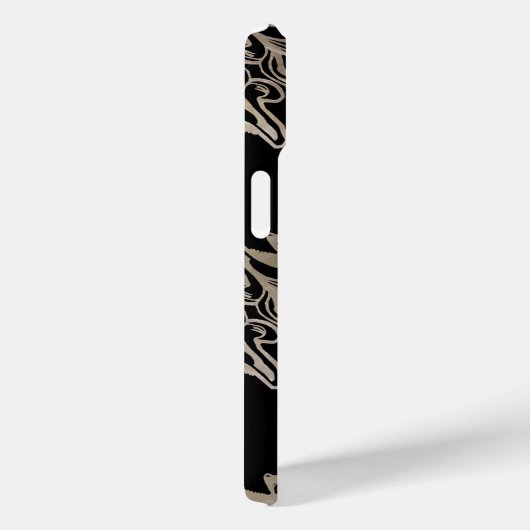 Mod-Damast-Textur (silber und schwarz) Case-Mate iPhone Hülle (Rückseite / Rechts)