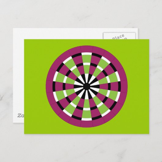 Mod Dartboard Postkarte (Vorne/Hinten)
