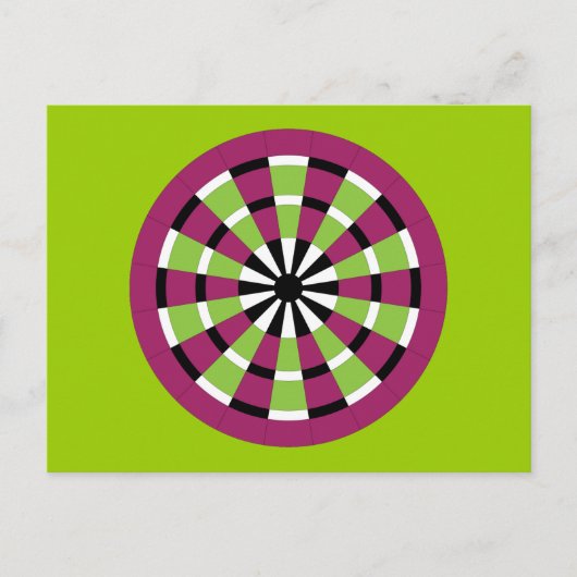 Mod Dartboard Postkarte (Vorderseite)