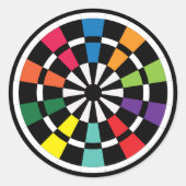 Mod Dartboard Runder Aufkleber (Vorderseite)