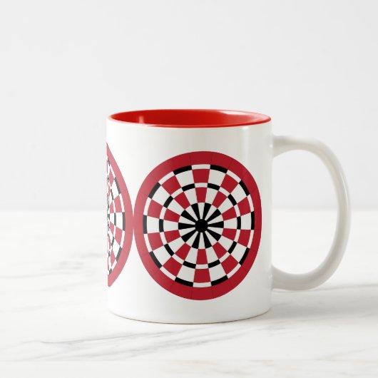 Mod Dartboards Zweifarbige Tasse (Rechts)