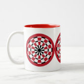 Mod Dartboards Zweifarbige Tasse (Links)