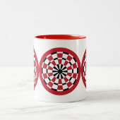 Mod Dartboards Zweifarbige Tasse (Mittel)