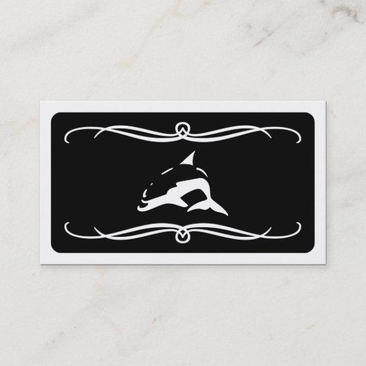 Mod-Delphin (Farbe anpassbar) Visitenkarte (Vorderseite)