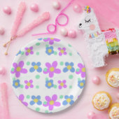 Mod Dots Blumendruck Pappteller (Party)