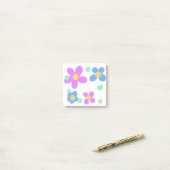 Mod Dots Blumendruck Post-it Klebezettel (Auf Schreibtisch)