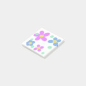 Mod Dots Blumendruck Post-it Klebezettel (angewinkelt)