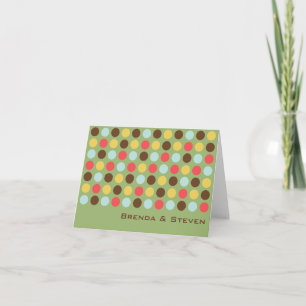 Mod dots green sleek modernen Kreis Vielen Dank Dankeskarte