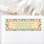 Mod Dots Retro Aquamarin und Blush Pink Muster (Insitu)