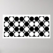 Mod Dots Schwarzweiß-Designer drucken Poster (Vorne)