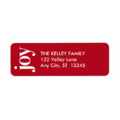 Mod drucken Sie Red Address Label (Vorne)