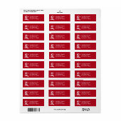 Mod drucken Sie Red Address Label (Vorne)