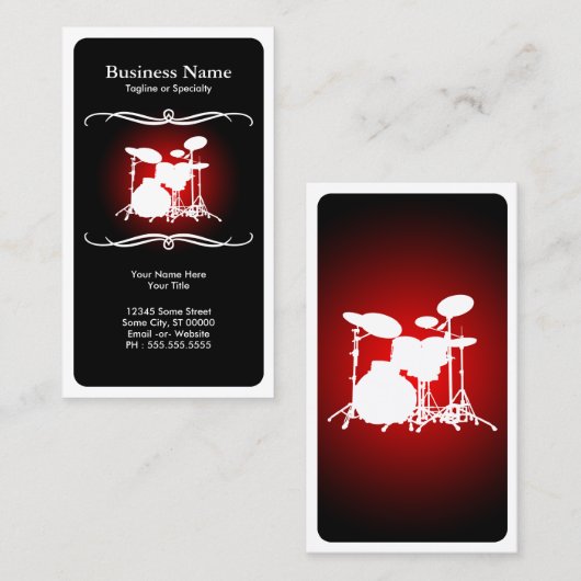 Mod-Drums Visitenkarte (Vorne/Hinten)