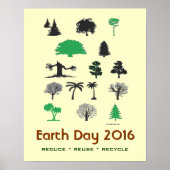 Mod Earth Day 2016 Reduce Reuse Recycle Poster (Vorne)