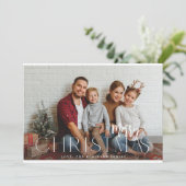 MOD Ele Minimalistisch Frohe Weihnachts-Foto (Stehend Vorderseite)