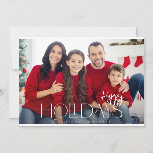 MOD Ele Minimalistisch Happy Holidays Foto (Vorderseite)