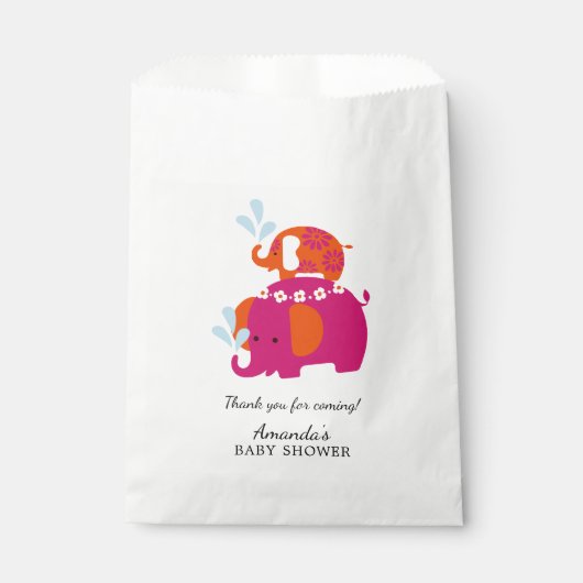 Mod Elephant Baby Shower Fevor Bags Geschenktütchen (Vorderseite)