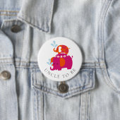 Mod Elephant Baby Shower Uncle Button (Beispiel)