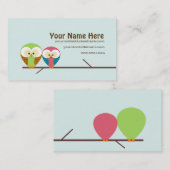 Mod-Eulen-Geschäfts-Karte Visitenkarte (Vorne/Hinten)