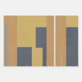 Mod-Faded Cloud Geo aus dem Mittelalter in Mustard Geschenkpapier Set (Vorderseite 3)