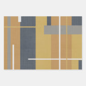 Mod-Faded Cloud Geo aus dem Mittelalter in Mustard Geschenkpapier Set (Vorderseite 2)