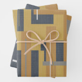 Mod-Faded Cloud Geo aus dem Mittelalter in Mustard Geschenkpapier Set (Beispiel)