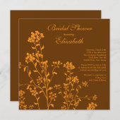 Mod Fall Floral Bridal Dusche Einladung (Vorne/Hinten)