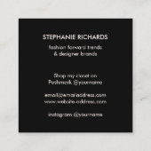 Mod Fashion Girl Boutique, Poshmark Seller Pink Quadratische Visitenkarte (Rückseite)