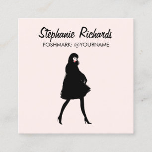 Mod Fashion Girl Boutique, Poshmark-Verkäuferin Pi Quadratische Visitenkarte
