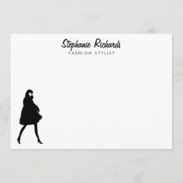 Mod Fashion Girl Boutique, Stylist Flat Notecard Mitteilungskarte