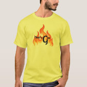 Mod, fett, orange und gelb flammengraf T-Shirt (Vorderseite)