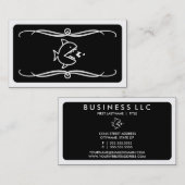 Mod Fisch essen Fisch (Farbe anpassbar) Visitenkarte (Vorne/Hinten)