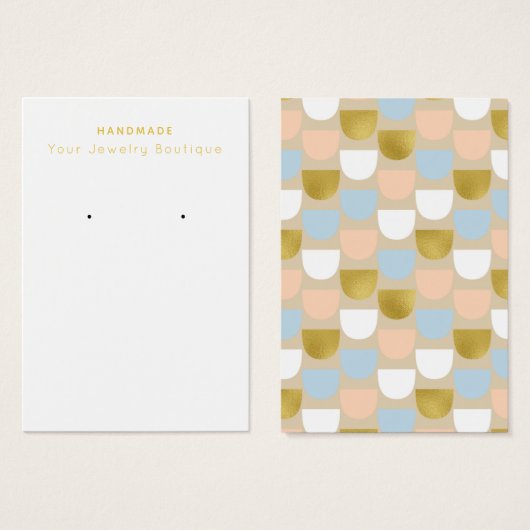 Mod Fish Sctern Muster Earring Display Cards (Vorne & Hinten)