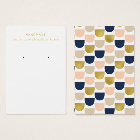 Mod Fish Sctern Muster Earring Display Cards (Vorne & Hinten)