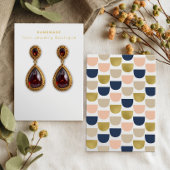 Mod Fish Sctern Muster Earring Display Cards