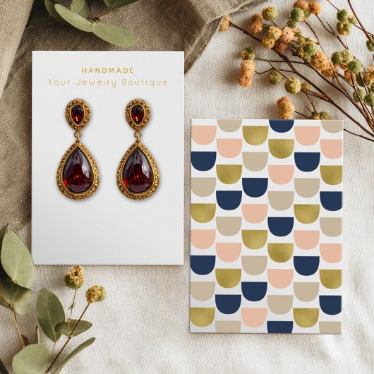 Mod Fish Sctern Muster Earring Display Cards