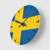 Mod-Flagge der Schweden-Wand-Uhr Runde Wanduhr (Winkel)